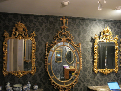 Pair of Giltwood Chippendale Period Mirrors, English, Circa 1760. Size H140 x W81cm.