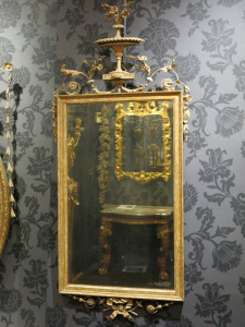 Giltwood 'Robert Adam 'Period Mirror, English, Circa 1780. Size H130 x W59cm.