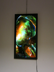 Coloured Lightbox. Size H63 x W33 x D5cm.