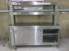 Commercial Stainless Steel Heated Cupboard with 2 Tier Heated Gantry. Size H170 x W180 x D65cm.