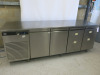 Foster Eco Pro G2 4 Door Refrigerated Prep Counter, Model EP1/4L, S/N E5423637. Size H87 x W232 x D70cm. NOTE: damage to outer housing.