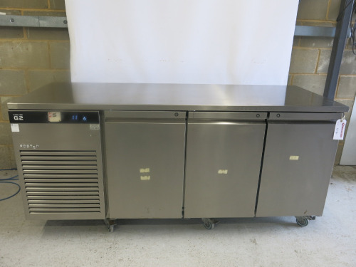 Foster Eco Pro G2 3 Door Refrigerated Prep Counter, Model EP1/3H, S/N E5445660. Size H87 x W187 x D70cm.