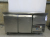 Friulinox 2.5 Door Stainless Steel Counter Freezer, Model TR37, S/N 1007000013.