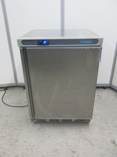 Polar C-Series Under Counter Refrigerator, Model CD080, S/N 21238482. Size H85 x W60 x D60cm.