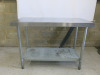 Stainless Steel Prep Table. Size H66 x W120 x D60cm.
