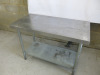 Stainless Steel Prep Table. Size H66 x W120 x D60cm. - 2