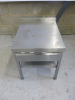 Small Stainless Steel Table with Drawer & Shelf Under. Size H60 x W50 x D60cm. - 2