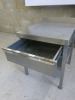 Small Stainless Steel Table with Drawer & Shelf Under. Size H60 x W50 x D60cm. - 4