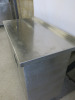 Stainless Steel Prep Cupboard with Backsplash & 2 Doors. Size H90 x W115 x D55cm. - 4