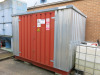 Expanda Metal Hazardous Substance Shed with Red Doors. NOTE: Excludes contents. - 4