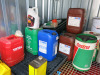 Contents of Hazardous Waste Shed to Include: 205L Drum of Crown Hydraulic Oil 46, 205L BP Oil (Unknown), 15 x Assorted Various Oils & Lubricants (5L-25L), 25L De-Ionised Water DW25, 2 x 25L and 2 x 5L Concrete Hardener /Dustproofer, Assorted Others Full & - 3