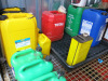 Contents of Hazardous Waste Shed to Include: 205L Drum of Crown Hydraulic Oil 46, 205L BP Oil (Unknown), 15 x Assorted Various Oils & Lubricants (5L-25L), 25L De-Ionised Water DW25, 2 x 25L and 2 x 5L Concrete Hardener /Dustproofer, Assorted Others Full & - 4
