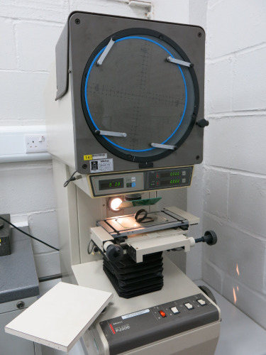 Mitutoyo Optical Profile Projector, Shadowgraph, Model PJ300, S/N 210246.