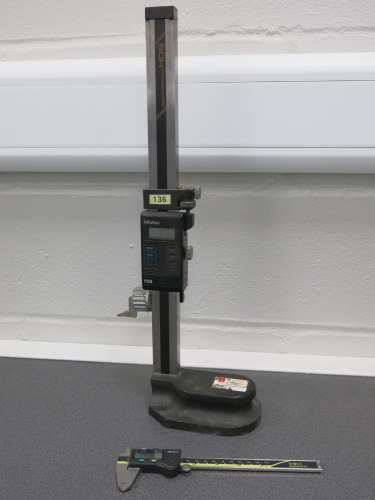 Mitutoyo HDS Digimatic Height Gauge, Model HDS-G12", S/N 1543 & Digimatic Absolute Gauge.