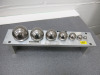 Set of 7 Weighted Steel Calibration Balls on Stand. - 2