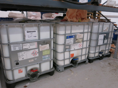 4 x IBC 1000kg (2 Full & 2 Part) of Impranil & Plextol Non Toxic Binding Agent & 2 x 120kg Imprafix Drums.