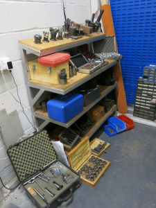 Large Quantity of Assorted Engineering Machinery Tooling to Include: Assorted Collet Chucks, Morse Taper Milling Cutters, Slip Gauges, Drill Bits, Chucks, Machine Vice & More (As Viewed).