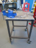 Mobile Metal Workbench 60cm x 60cm with Fitted Irwin Record 3T Engineers Vice and Pipe Clamp. - 2