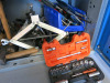Two Door Blue Metal Lockable Tool Cupboard with Key & Entire Contents to Include: Hand/Power Tools, Boxed Gauges, Calibration Sets, Tool Sets, Tap & Die Sets, Spanners, Adjustable, Wrenches, Clamps, Drill Bits, Laser Level, Hack Saws Etc (As Viewed/Pictur - 8