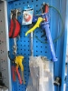 Two Door Blue Metal Lockable Tool Cupboard with Key & Entire Contents to Include: Hand/Power Tools, Boxed Gauges, Calibration Sets, Tool Sets, Tap & Die Sets, Spanners, Adjustable, Wrenches, Clamps, Drill Bits, Laser Level, Hack Saws Etc (As Viewed/Pictur - 10