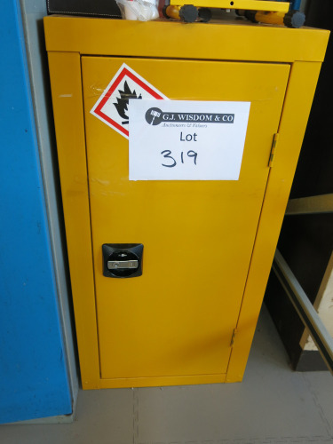 Single Door Hazardous COSHH Cabinet. Size 90 x 45 x 45cm.
