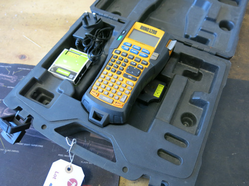 Rhino 5200 Label Printer in Plastic Carry Case.