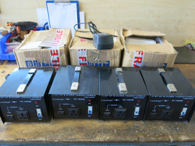 4 x Power Bright VC-1000W Step Up & Down Transformers & MW AC-DC Convertor.