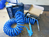 2 x Erbaur Pneumatic Tools, Air Die Grinder & Air Nibbler with Coil Air Line & Attachment.