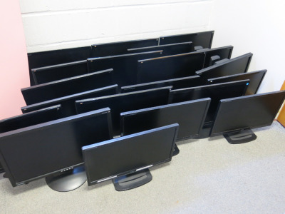 18 x Assorted 24" PC Monitors to Include: ViewSonic, NEC & Iiyama.