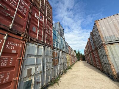 64 x Assorted 20ft Shipping Containers (Stock not included) (Sold with the condition of containers as viewed and inspected by the buyer)