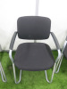 5 x Connection Havana Medium Back, Black Fabric Chairs, with Chrome Legs. - 3