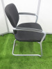 5 x Connection Havana Medium Back, Black Fabric Chairs, with Chrome Legs. - 4