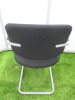 4 x Connection Havana Medium Back, Black Fabric Chairs, with Chrome Legs. - 5
