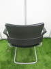 4 x LGA Black Fabric Chairs with Grey Legs. - 5