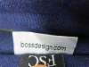 2 x Boss Design Kruze Blue Fabric Lounge Chairs with Black Legs. - 6