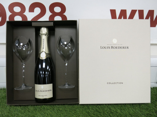 Louis Roederer, 750ml, Collection 243 Champagne & Double Flute Set, in Original Box.