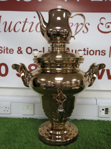 New/Unused Beem Commercial Electric Soraya Brass Effect Samowar, Size 73cm. Comes with Instruction Manual.