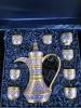 The East India Company Royal Bone China Benjarong 18ct Gold Hand Painted Tea Set in Presentation Case to Include: 1 x Tea Pot, 8 x Cups & 1 x China Tray.