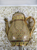 The East India Company Royal Bone China Benjaron 18ct Gold Hand Painted Tea Pot in Presentation Case.