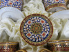 The East India Company Royal Bone China Benjarong 18ct Gold Hand Painted Set Of 4 Mugs with Strainer & Lid in Presentation Box. - 4