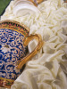 The East India Company Royal Bone China Benjarong 18ct Gold Hand Painted Set Of 4 Mugs with Strainer & Lid in Presentation Box. - 3