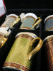 The East India Company Royal Bone China Benjarong 18ct Gold Hand Painted Set of 6 Assorted Mugs with Strainer & Lid in Red Presenation Box. - 3