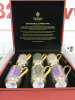 The East India Company Royal Bone China Banjarong 18ct Gold Hand Painted Set of 6 Assorted Mugs in Red Presentation Box.