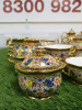 82 x Pieces of The East India Company Royal Bone China Banjarong 18ct Gold Hand Painted Crockery to Include: 1 x Large Coffee Pot, 2 x Tea Pots, 2 x Small Coffee Pots, 4 x Milk Jugs, 4 x Sugar Bowls with Lids, 2 x Large Dishes with Lids, 2 x Large Bowls, - 4