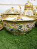 82 x Pieces of The East India Company Royal Bone China Banjarong 18ct Gold Hand Painted Crockery to Include: 1 x Large Coffee Pot, 2 x Tea Pots, 2 x Small Coffee Pots, 4 x Milk Jugs, 4 x Sugar Bowls with Lids, 2 x Large Dishes with Lids, 2 x Large Bowls, - 7