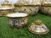 82 x Pieces of The East India Company Royal Bone China Banjarong 18ct Gold Hand Painted Crockery to Include: 1 x Large Coffee Pot, 2 x Tea Pots, 2 x Small Coffee Pots, 4 x Milk Jugs, 4 x Sugar Bowls with Lids, 2 x Large Dishes with Lids, 2 x Large Bowls, - 8