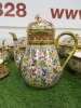 82 x Pieces of The East India Company Royal Bone China Banjarong 18ct Gold Hand Painted Crockery to Include: 1 x Large Coffee Pot, 2 x Tea Pots, 2 x Small Coffee Pots, 4 x Milk Jugs, 4 x Sugar Bowls with Lids, 2 x Large Dishes with Lids, 2 x Large Bowls, - 9