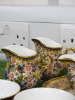 82 x Pieces of The East India Company Royal Bone China Banjarong 18ct Gold Hand Painted Crockery to Include: 1 x Large Coffee Pot, 2 x Tea Pots, 2 x Small Coffee Pots, 4 x Milk Jugs, 4 x Sugar Bowls with Lids, 2 x Large Dishes with Lids, 2 x Large Bowls, - 12
