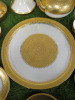 29 x Pieces of The East India Company Royal Bone China Toon Noon 18ct Gold Hand Painted Crockery to Include: 1 x Coffee Pot, 1 x Tea Pot, 8 x Tea Cups, 8 x Saucers, 6 x Small Cups, 1 x Mug with Strainer & Lid, 2 x Sugar Bowls with 1 Lid & 1 x Tray. - 4