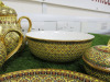 40 x Pieces of The East India Company Royal Bone China Benjarong 18ct Gold Hand Painted Crockery to Include: 3 x Coffee Pot, 1 x Tea Pot,2 x Milk Jugs, 4 x Sugar Bowls, 3 with Lids, 1 x Sauce Boat with Saucer, 1 x Large Dish with Lid, 1 x Large Bowl, 1 x - 10